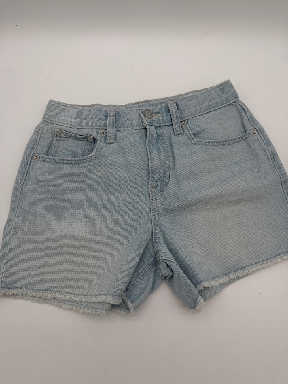 Old Navy Light Blue Denim Shorts with Frayed Hem
